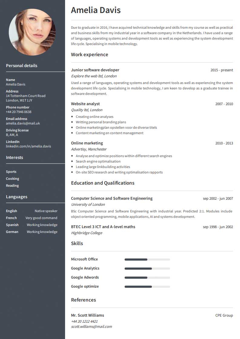 CV Template 5