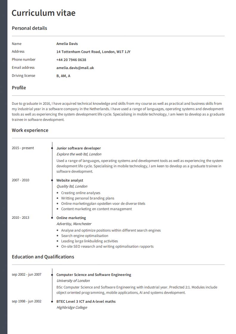 CV Template 8